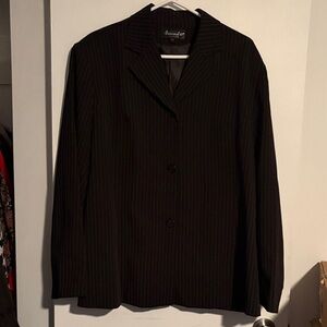 Amanda Lane Black Pinstripe Blazer